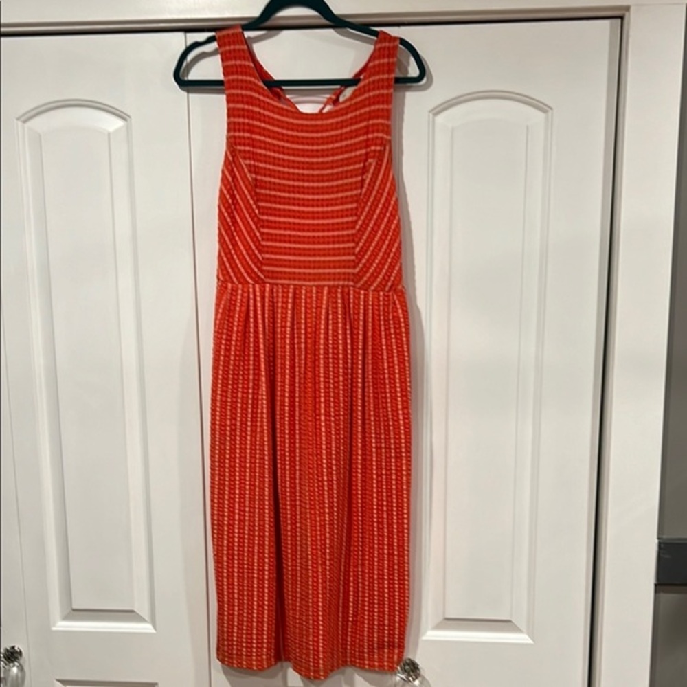 Anthropologie women’s medium retro ribbon midi dress by postmark XS - Picture 3 of 10